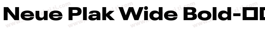 Neue Plak Wide Bold字体转换